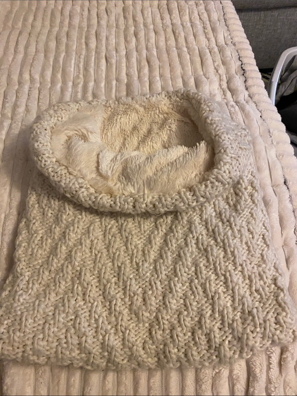 GAP Cream Cable Knit Funnel Neck Sweater Scarf